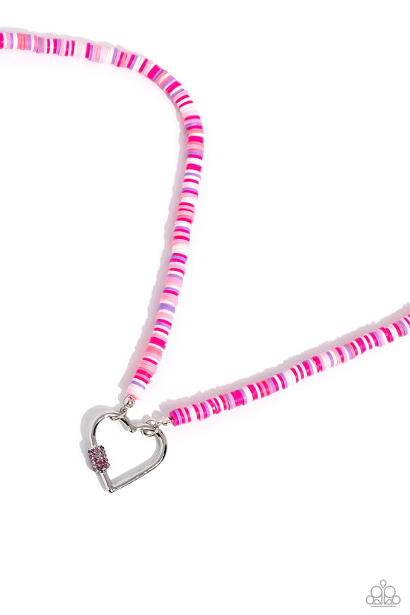 Paparazzi Clearly Carabiner - Pink